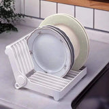 Kitchen Foldable Dish Plate Drying Rack Organizer