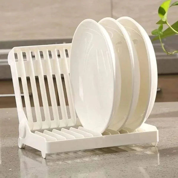 Kitchen Foldable Dish Plate Drying Rack Organizer