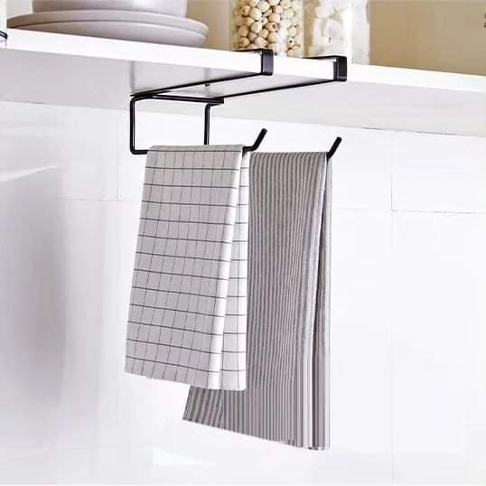 Double under the shelf roll/towel/cups holder