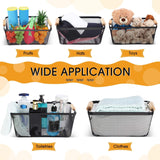 Steel Mesh Storage Organizer Basket, Multifunctional Metal Wire Hanging Kitchen Baskets, Fruit Basket with Wooden Handle, Ideal for Kitchen, Bathroom, Pantry, Cabinet, Home