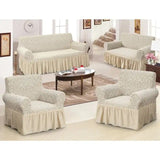 Streachable Sofa Cover with Skirting 7 seater 3.2.1.1