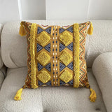 Tuffed Boho Vintage Cotton Pillow Cover