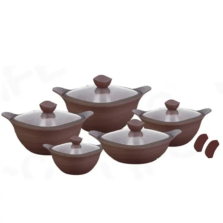 Jlo 12pcs Granite Cookware Cooking Pots Set