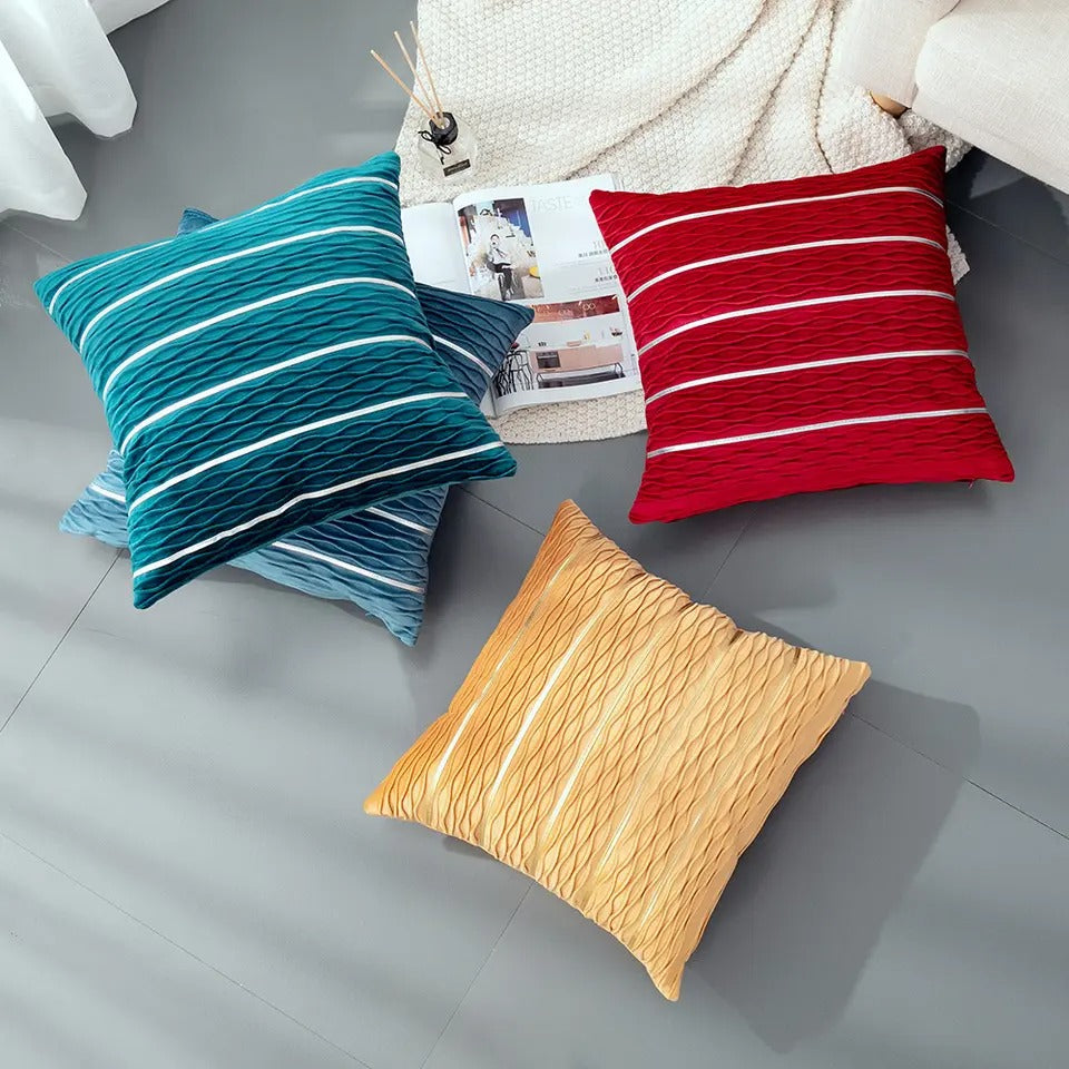 Luxury Simple Stripe Wrinkle Pillowcase/pillowcover