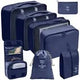 8pcs Luggage Travel Organizers With Cosmetic Organizer