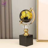 World Globe Marble Base Luxury Home/Office Decor ornament Gift