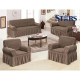 Streachable Sofa Cover with Skirting 7 seater 3.2.1.1