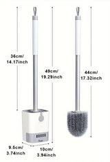 Wall Mounted Long Handle Toilet Cleaning Brush With Holder