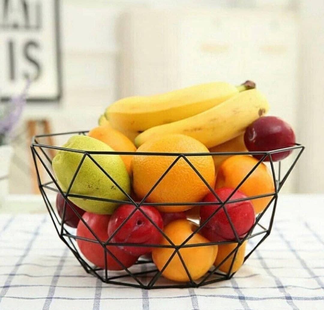 Geometric metallic storage holder
Fruit storage basket