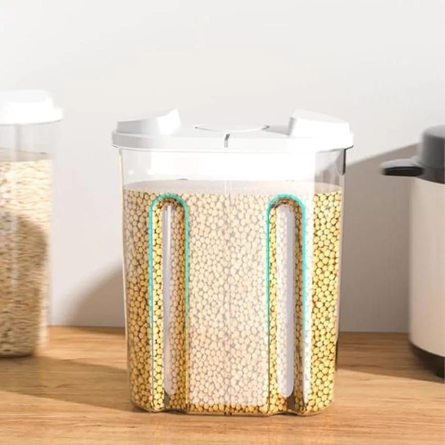 *Cereal Storage Container with Airtight Lids and 2 Compartments