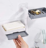 High quality Rotary drawer type  2in1 soap box  holder +bath towel holder