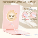 rechargeable LED travel tablet vanity mirror