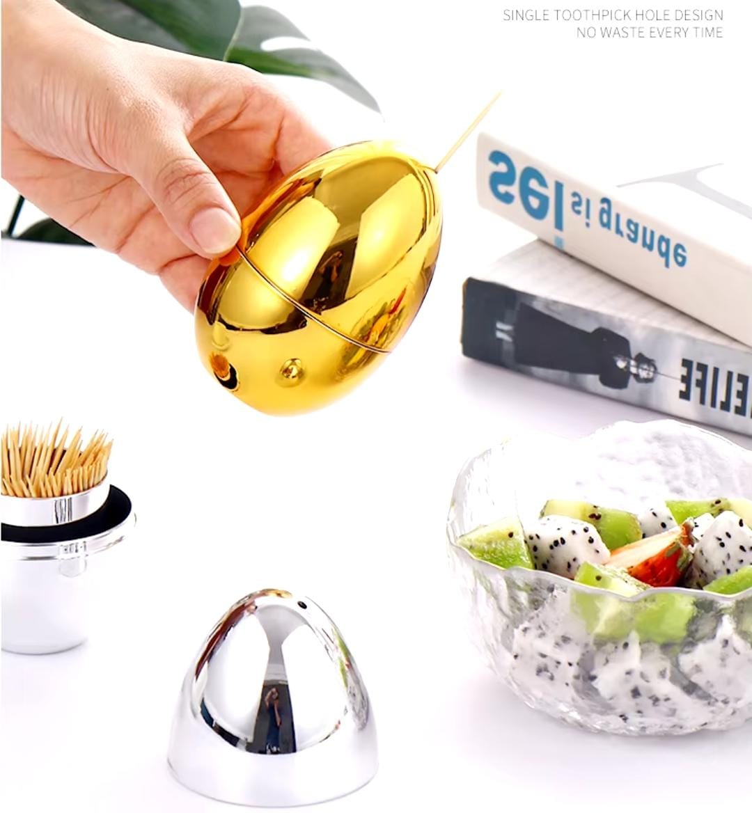 European Style egg shaped toothpick holder