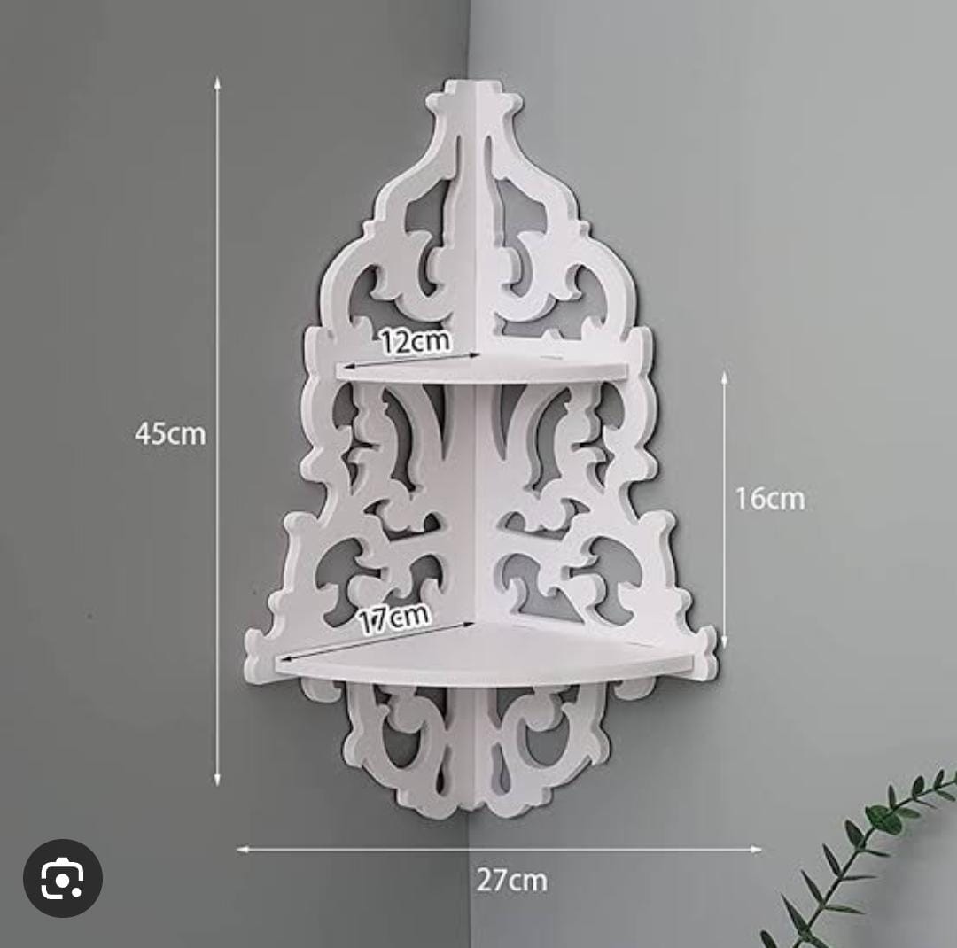 white board 2 layer corner shelf