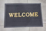 Welcome door step rough rag carpet