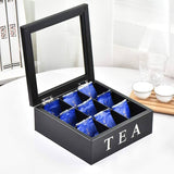 9 grid tea bags organizer box