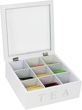 9 grid tea bags organizer box