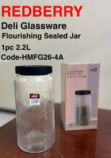 3Pcs Deli Flourishing Sealed Food Storage Jar 2.2L