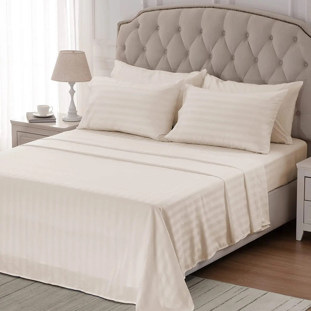 Cotton Striped Cooling BedSheets