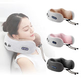 Portable Rechargeable U-Shaped Massage Pillow Car Cervical Massage Pillow, Neck Pillow Home, Travel, Office