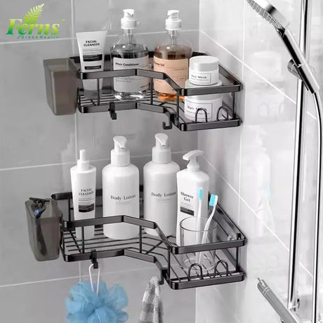 Shower Caddy Bathroom Organizer Pack Shampoo Holder Basket Shelves for Storage and Organization, Wall Suction Bath