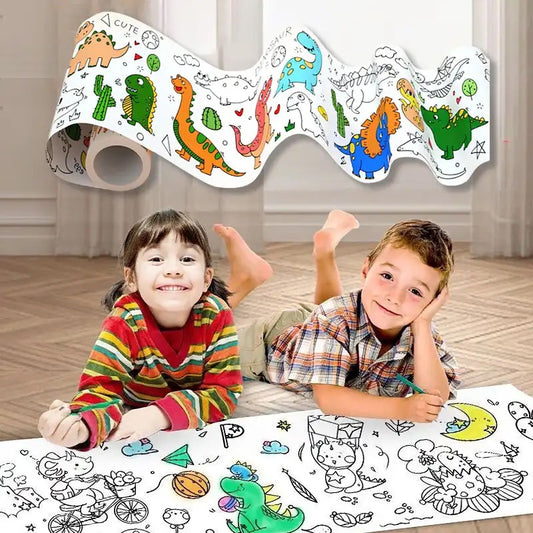 Children's Drawing Roll Coloring Paper 10m long for Kid Early Educational Birthday Party Gift