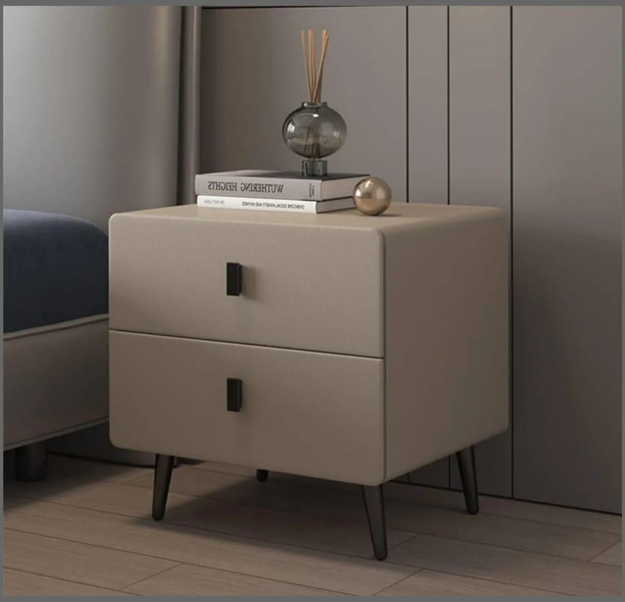 Nordic Luxury Double Nightstand Bedside Drawers With 2 Drawers Cabinets