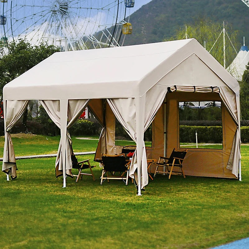 3x6 Outdoor Simple Stall Canopy Tent Portable Folding Gazebos Rainproof Sunproof Parking Shed Modern Garden Patio