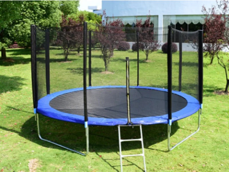 Trampoline Kids Bouncing Castle with Safety Enclosure with Netting and Ladder Edge Cover Jumping Mat