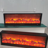 Tabletop Artificial LED Fireplace with Realistic Log Wood Burning Flame Simulation Effect for Decoration 60cm