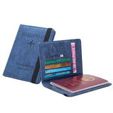 Passport Holder Cover Wallet Travel Essentials RFID Blocking Leather Card Case