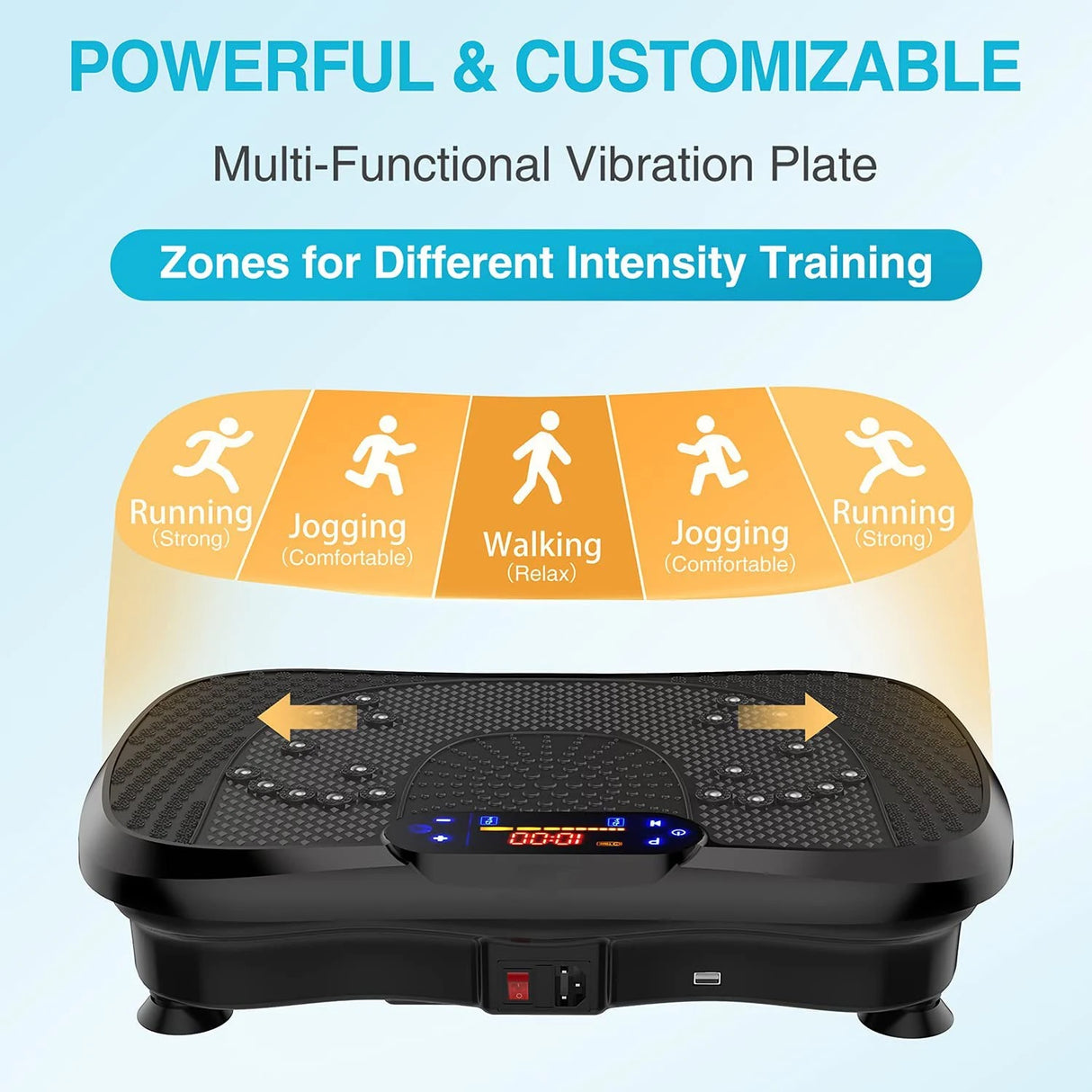 Ultra Slim Vibration Plate Exercise Machine, 3 Programs + 99 Levels,Full Whole Body Vibration Machine For Home Fitness