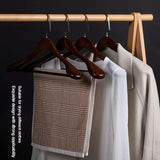 10pcs Wooden Suit Hangers High-Grade Glossy Finish Wide Shoulder Design with Non Slip Pants Bar Swivel Hook