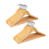 Wooden Hangers (10 Pack)Premium High Grade Wooden Coat Hanger-Clothes Hangers, 360° Hook Non slip Wooden Hangers Suits hangers