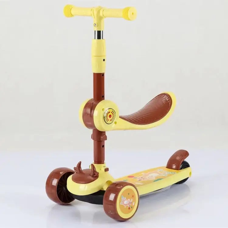 3-Wheeled 3 in 1 Scooter for Kids With LED Lights