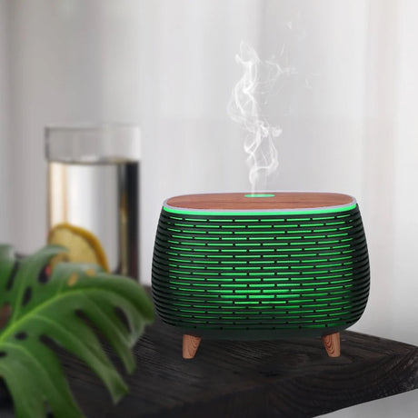 7 Colors Wood Grain Ultrasonic Humidifier Aromatherapy & Diffuser