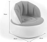 Comfortable Chair Pouf with Backrest,Inflatable Chair Sofa Cushion for Kids,Portable,Single Flocked Lightweight Camping Relaxing Seat