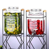 Glass Drink Dispenser with Stand Tap Cocktail Juice Dispenser 5L