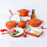 Enamel Cast iron cooking pots Ceramic Enamelled Cast Iron Cookware Set, Oven and Grill Safe