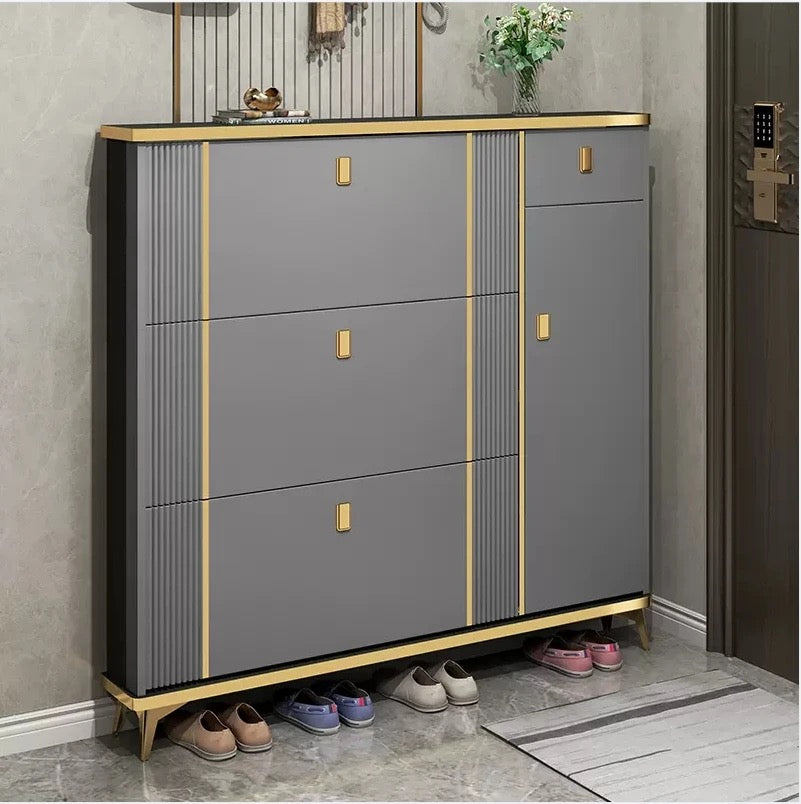 Shoe Rack Cabinet With Flip Doors Modern Shoe Storage Cabinet For Entryway