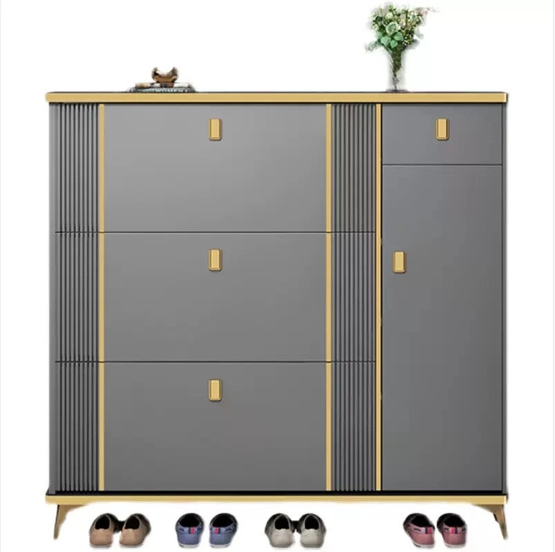 Shoe Rack Cabinet With Flip Doors Modern Shoe Storage Cabinet For Entryway