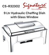 Chaffing dish Stainless steel roll top with glass window 9 Ltr Roll Top chafing dish