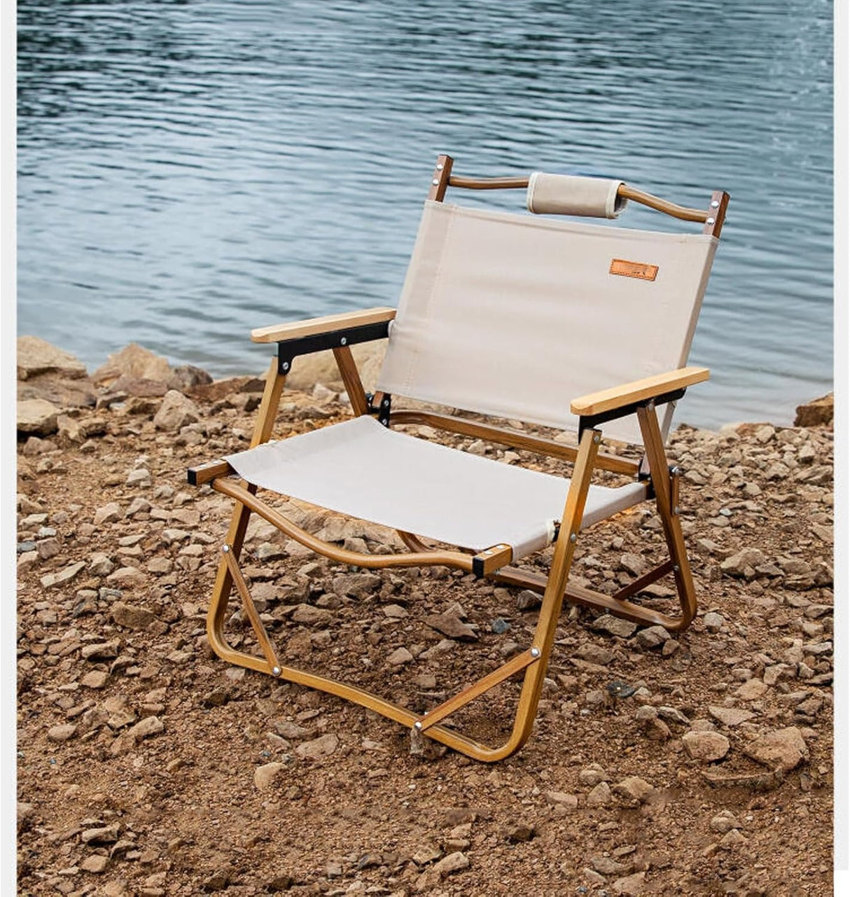 Portable Foldable Kermit Chair, Outdoor Chair, Resort Chair, Compact, Foldable, Camping Chair, Easy Assembly, Backrest, Low Style, Leisure Chair