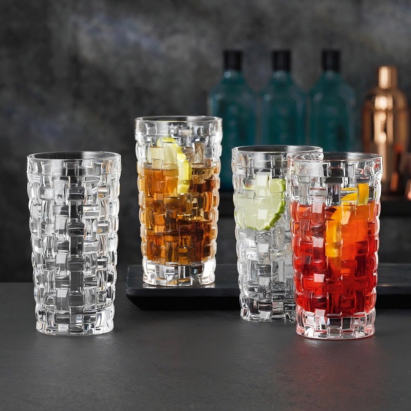 Crystal Clear Long Whisky Glass Tumbler Glass Water and Juice Glass