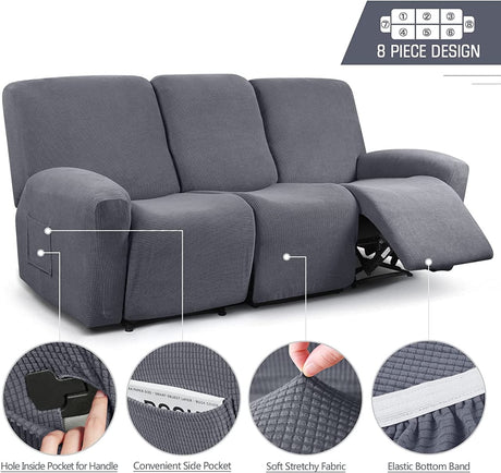 Recliner Jacquard Reclining Sofa Slipcovers