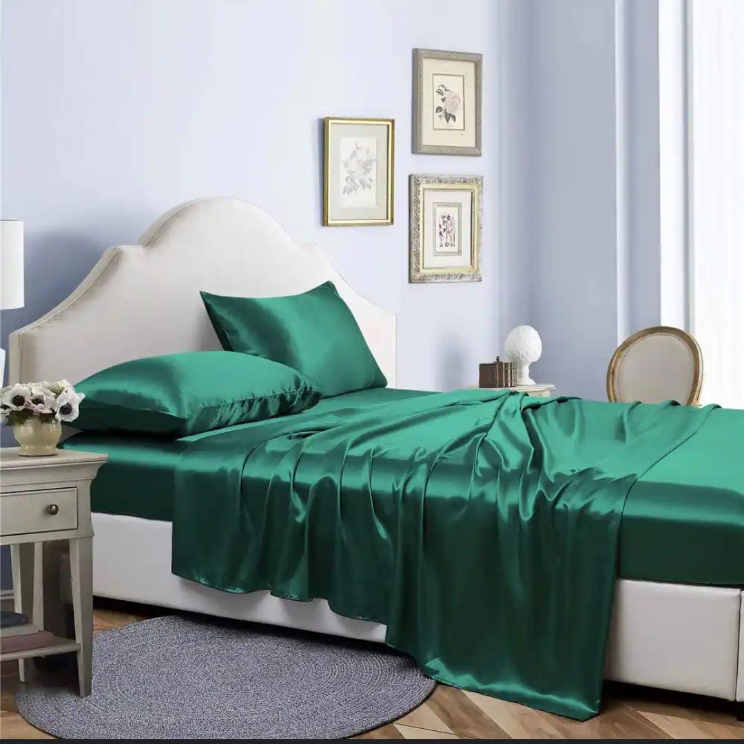 Luxury Silky Soft Mulberry Fitted Bedsheets Bed Set- King Size