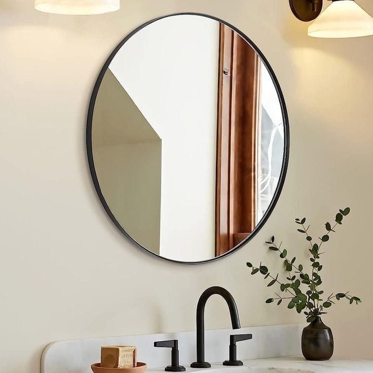 Contemporary Round Decor Mirror For Bathroom Vanity Entryway Mirror Living room