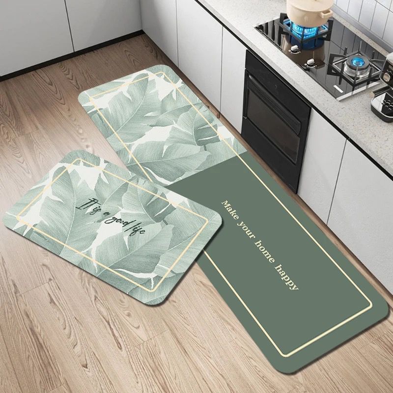 2pcs Anti-slip Kitchen Floor Mat Set