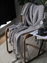 Knitted Throw Blanket With Tassels  Fringe Throw for Couch Bed Sofa