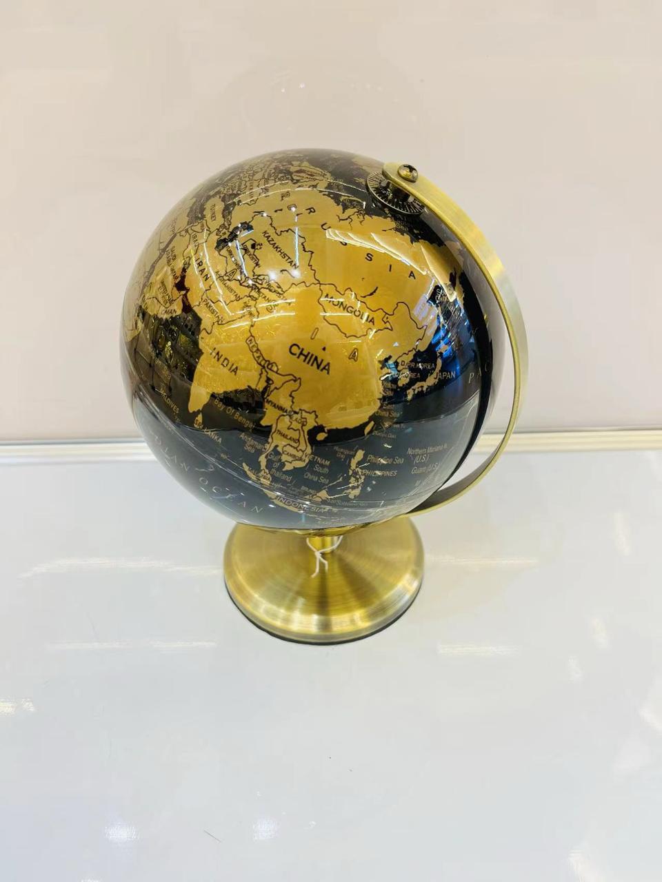 Decorative Globe with Stand, Antique Globe Desktop Ornament World Map Modern Desktop Decoration Souvenir for Office Home Decor